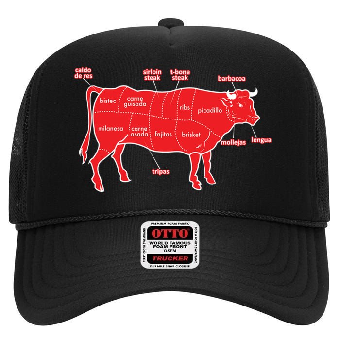 Tex Mex Cow High Crown Mesh Back Trucker Hat