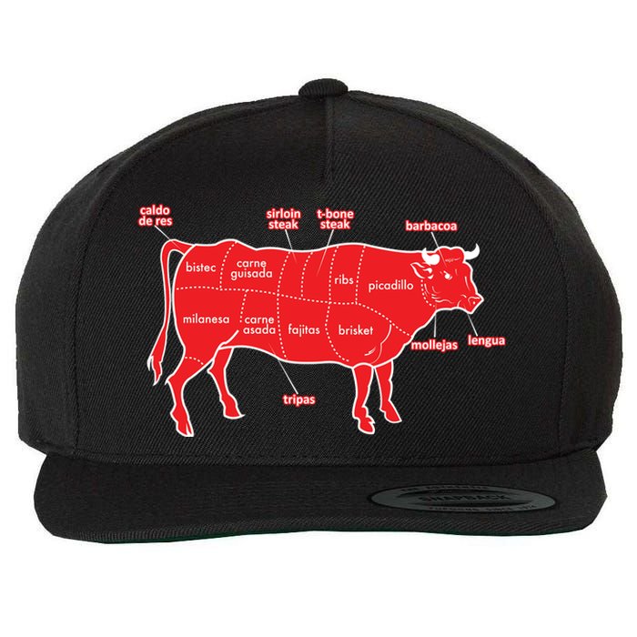 Tex Mex Cow Wool Snapback Cap