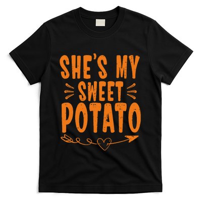 Thanksgiving Matching Couple SheS My Sweet Potato I Yam Gift T-Shirt