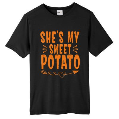 Thanksgiving Matching Couple SheS My Sweet Potato I Yam Gift Tall Fusion ChromaSoft Performance T-Shirt