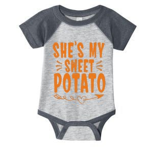 Thanksgiving Matching Couple SheS My Sweet Potato I Yam Gift Infant Baby Jersey Bodysuit