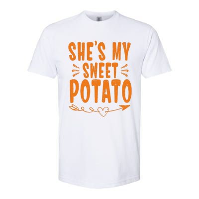 Thanksgiving Matching Couple SheS My Sweet Potato I Yam Gift Softstyle CVC T-Shirt