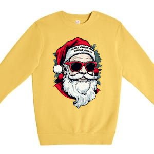 Trump Make Christmas Great Again Cool Santa Gift Premium Crewneck Sweatshirt