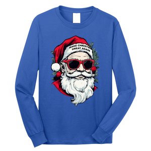 Trump Make Christmas Great Again Cool Santa Gift Long Sleeve Shirt