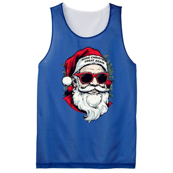 Trump Make Christmas Great Again Cool Santa Gift Mesh Reversible Basketball Jersey Tank