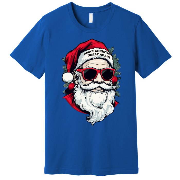 Trump Make Christmas Great Again Cool Santa Gift Premium T-Shirt