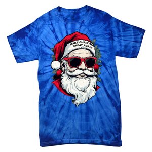 Trump Make Christmas Great Again Cool Santa Gift Tie-Dye T-Shirt