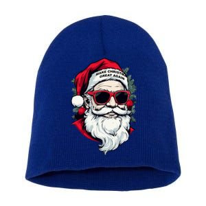 Trump Make Christmas Great Again Cool Santa Gift Short Acrylic Beanie