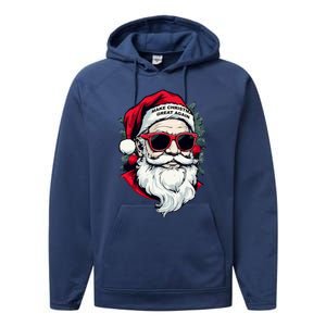 Trump Make Christmas Great Again Cool Santa Gift Performance Fleece Hoodie