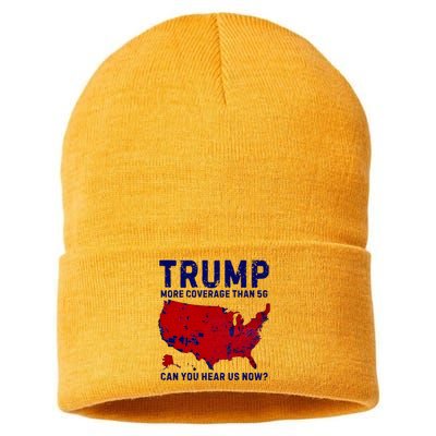 Trump More Coverage Than 5g Can You Hear Us Now Sustainable Knit Beanie