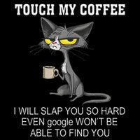 Touch My Coffee I Will Slap You So Hard Funny Cat Visor