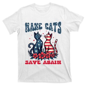 Trump Make Cats Save Again Patriotic Trump Inspired Cat T-Shirt