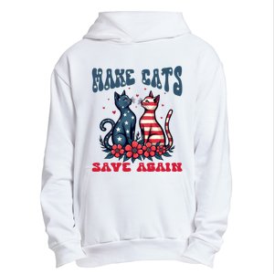 Trump Make Cats Save Again Patriotic Trump Inspired Cat Urban Pullover Hoodie