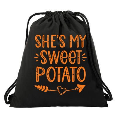 Thanksgiving Matching Couples SheS My Sweet Potato I Yam Drawstring Bag