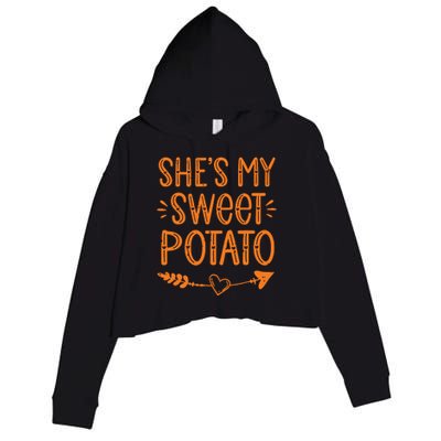 Thanksgiving Matching Couples SheS My Sweet Potato I Yam Crop Fleece Hoodie