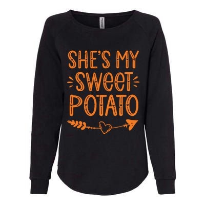 Thanksgiving Matching Couples SheS My Sweet Potato I Yam Womens California Wash Sweatshirt