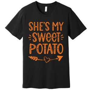 Thanksgiving Matching Couples SheS My Sweet Potato I Yam Premium T-Shirt