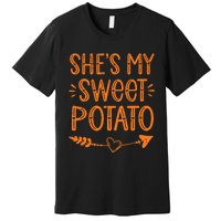 Thanksgiving Matching Couples SheS My Sweet Potato I Yam Premium T-Shirt