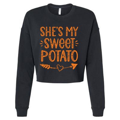 Thanksgiving Matching Couples SheS My Sweet Potato I Yam Cropped Pullover Crew