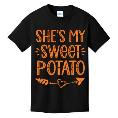 Thanksgiving Matching Couples SheS My Sweet Potato I Yam Kids T-Shirt