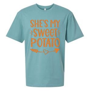 Thanksgiving Matching Couples SheS My Sweet Potato I Yam Sueded Cloud Jersey T-Shirt