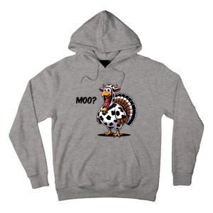 Turkey Moo Cow Funny Thanksgiving Tall Hoodie