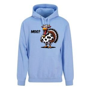 Turkey Moo Cow Funny Thanksgiving Unisex Surf Hoodie