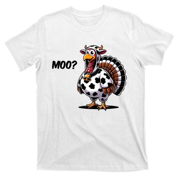 Turkey Moo Cow Funny Thanksgiving T-Shirt