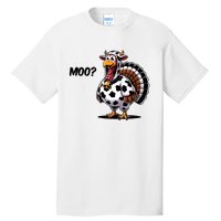 Turkey Moo Cow Funny Thanksgiving Tall T-Shirt