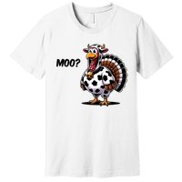 Turkey Moo Cow Funny Thanksgiving Premium T-Shirt