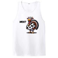 Turkey Moo Cow Funny Thanksgiving PosiCharge Competitor Tank