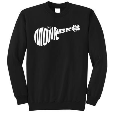 The M.O.N.K.E.E.S Classic White Guitar Logo Black Sweatshirt