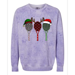 Tennis Merry Chistmas 3 Tennis Racket Christmas Colorblast Crewneck Sweatshirt