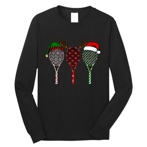 Tennis Merry Chistmas 3 Tennis Racket Christmas Long Sleeve Shirt