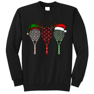 Tennis Merry Chistmas 3 Tennis Racket Christmas Sweatshirt