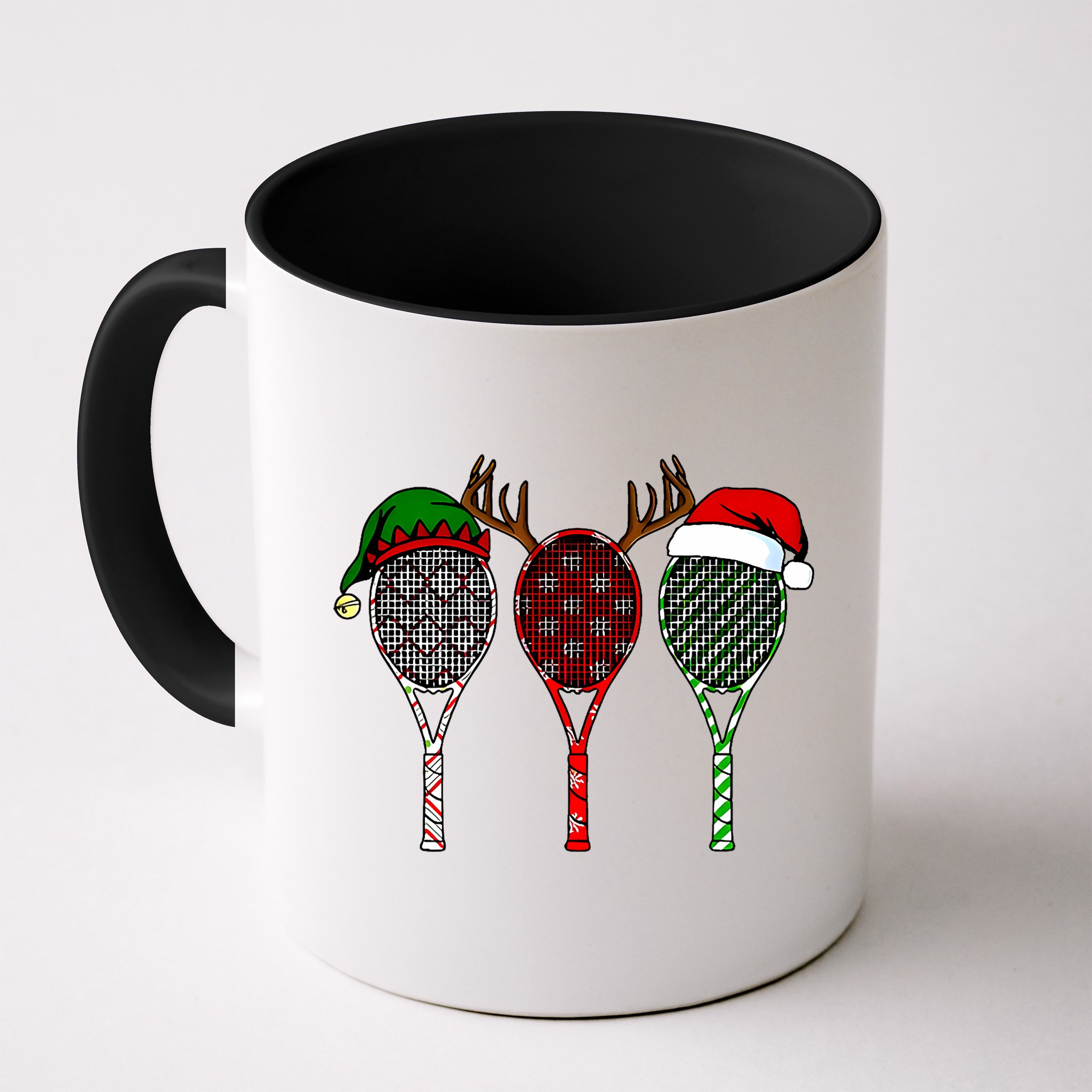 Tennis Merry Chistmas 3 Tennis Racket Christmas Mug