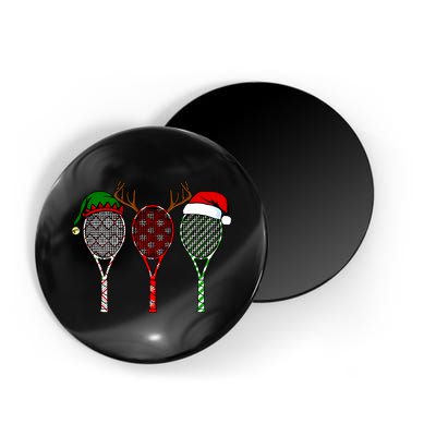 Tennis Merry Chistmas 3 Tennis Racket Christmas Magnet