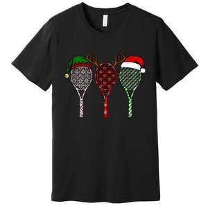 Tennis Merry Chistmas 3 Tennis Racket Christmas Premium T-Shirt