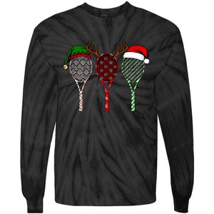 Tennis Merry Chistmas 3 Tennis Racket Christmas Tie-Dye Long Sleeve Shirt