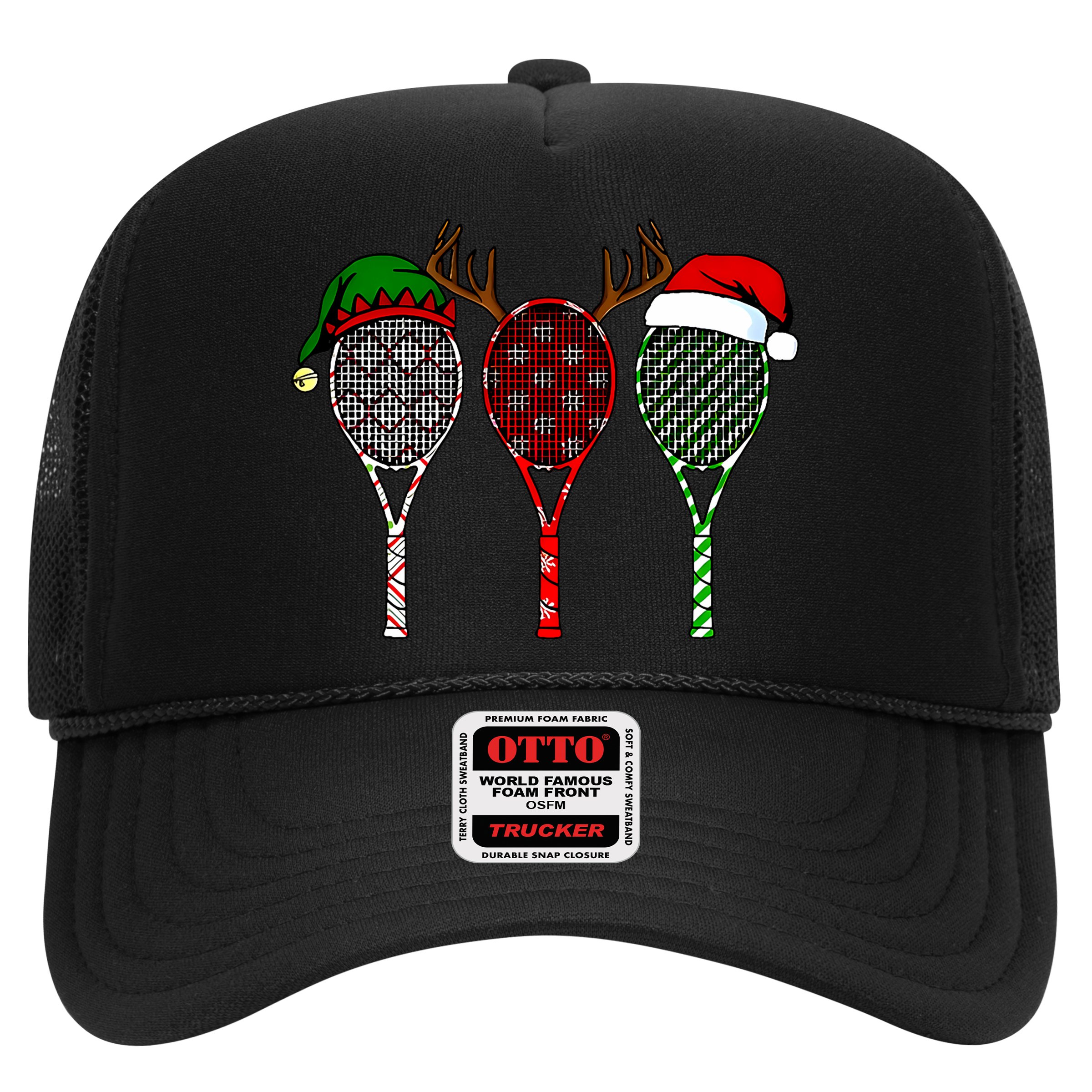 Tennis Merry Chistmas 3 Tennis Racket Christmas Hat