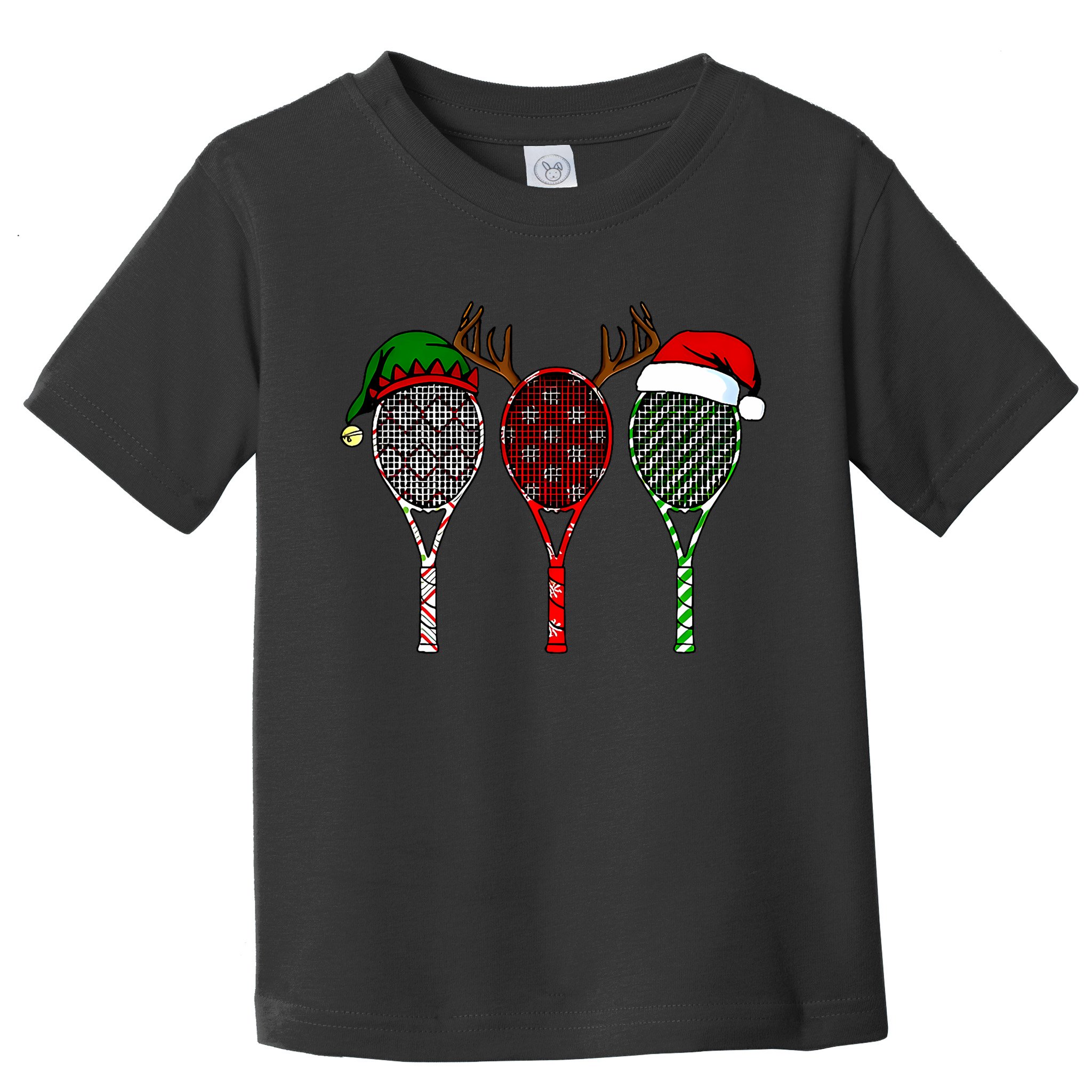 Tennis Merry Chistmas 3 Tennis Racket Christmas Toddler T-Shirt