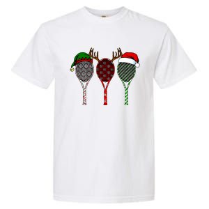 Tennis Merry Chistmas 3 Tennis Racket Christmas Garment-Dyed Heavyweight T-Shirt