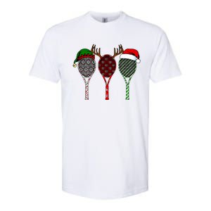 Tennis Merry Chistmas 3 Tennis Racket Christmas Softstyle CVC T-Shirt