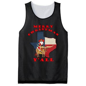 Texas Merry Christmas YAll Santa On Bull Design Mesh Reversible Basketball Jersey Tank