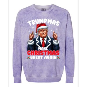 Trumpmas Make Christmas Great Again Santa Claus Donald Trump Cool Gift Colorblast Crewneck Sweatshirt