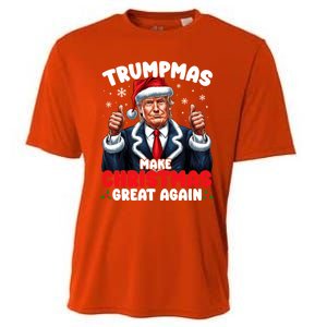 Trumpmas Make Christmas Great Again Santa Claus Donald Trump Cool Gift Cooling Performance Crew T-Shirt