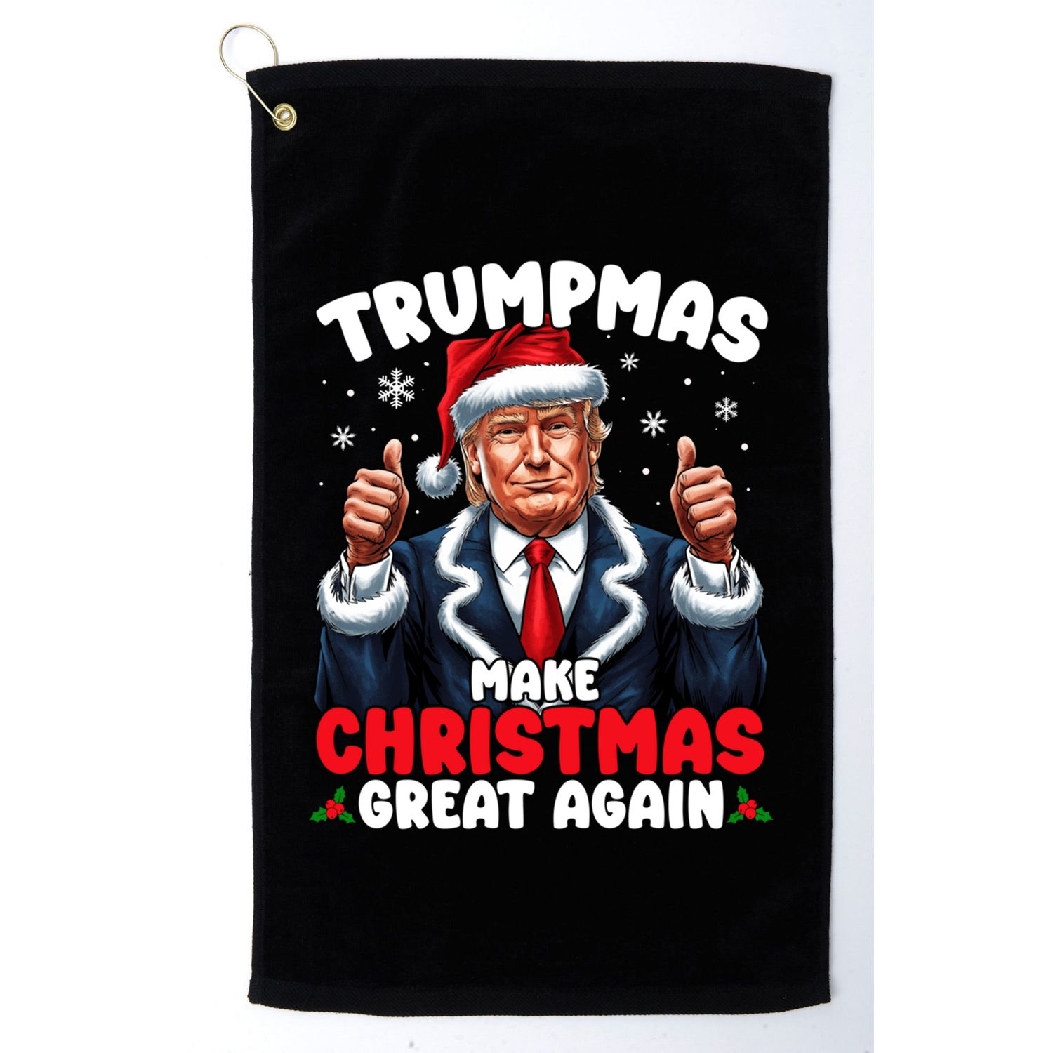 Trumpmas Make Christmas Great Again Santa Claus Donald Trump Cool Gift Golf Towel