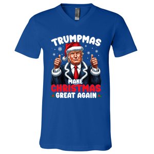 Trumpmas Make Christmas Great Again Santa Claus Donald Trump Cool Gift V-Neck T-Shirt