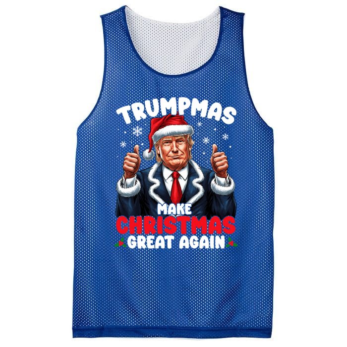 Trumpmas Make Christmas Great Again Santa Claus Donald Trump Cool Gift Mesh Reversible Basketball Jersey Tank