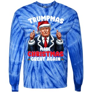 Trumpmas Make Christmas Great Again Santa Claus Donald Trump Cool Gift Tie-Dye Long Sleeve Shirt